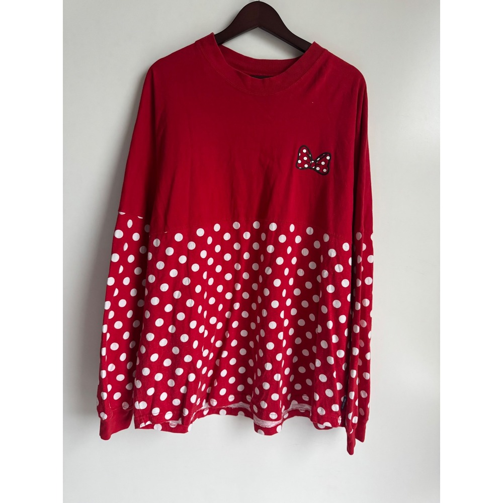 Disney Parks Spirit Jersey Minnie Mouse Red Polka Dot Walt Disney World XXL